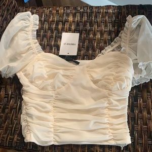 Brand new forever 21 white crop top